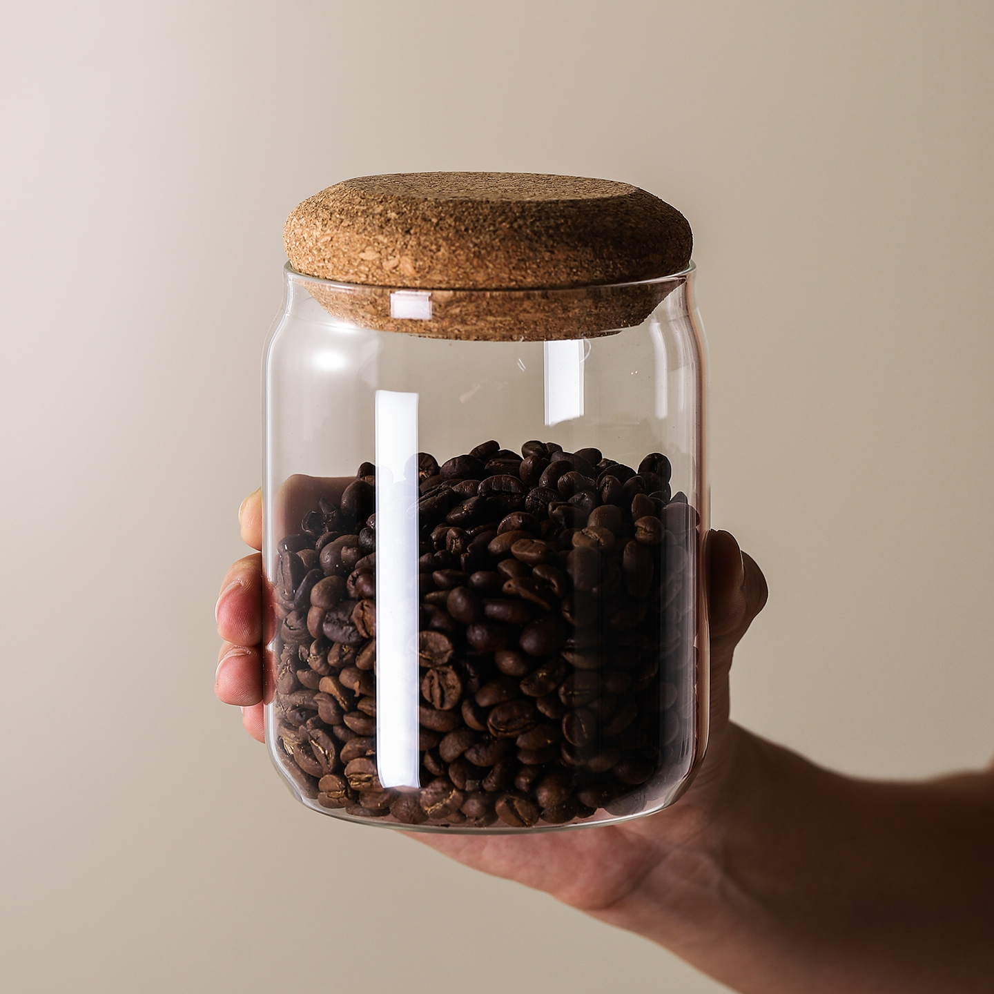 现货销售好看的软木塞密封罐