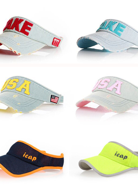 夏款儿童网帽牛仔棒球帽男女童空顶帽亲子鸭舌帽中大童成人遮阳帽