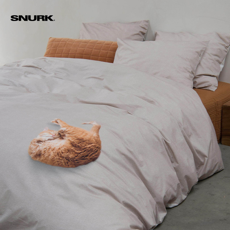 Snurk床品套件纯棉路易斯猫全棉儿童床上四件套枕被套床单三件套