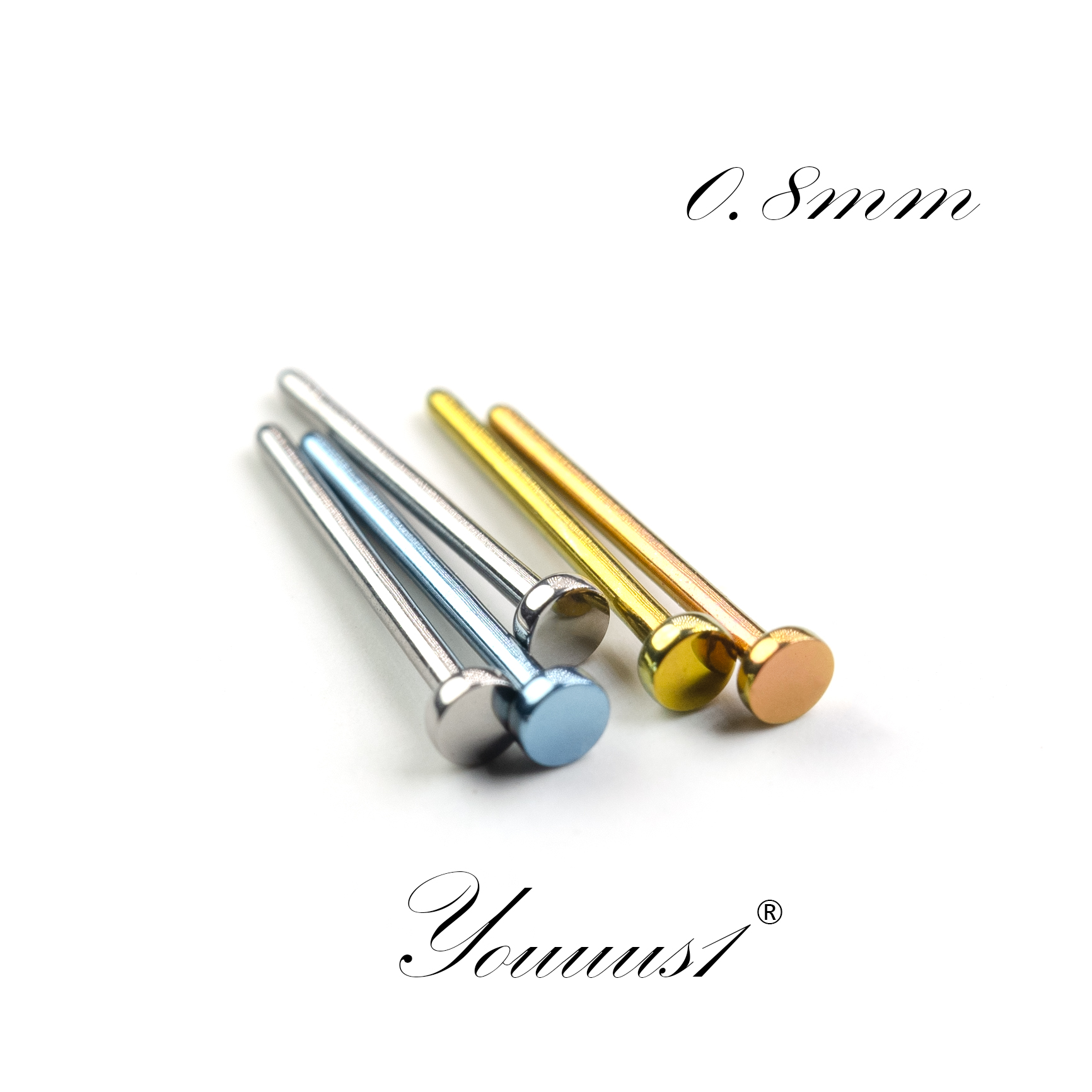 0.8mm钛合金耳钉耳洞养耳用推荐