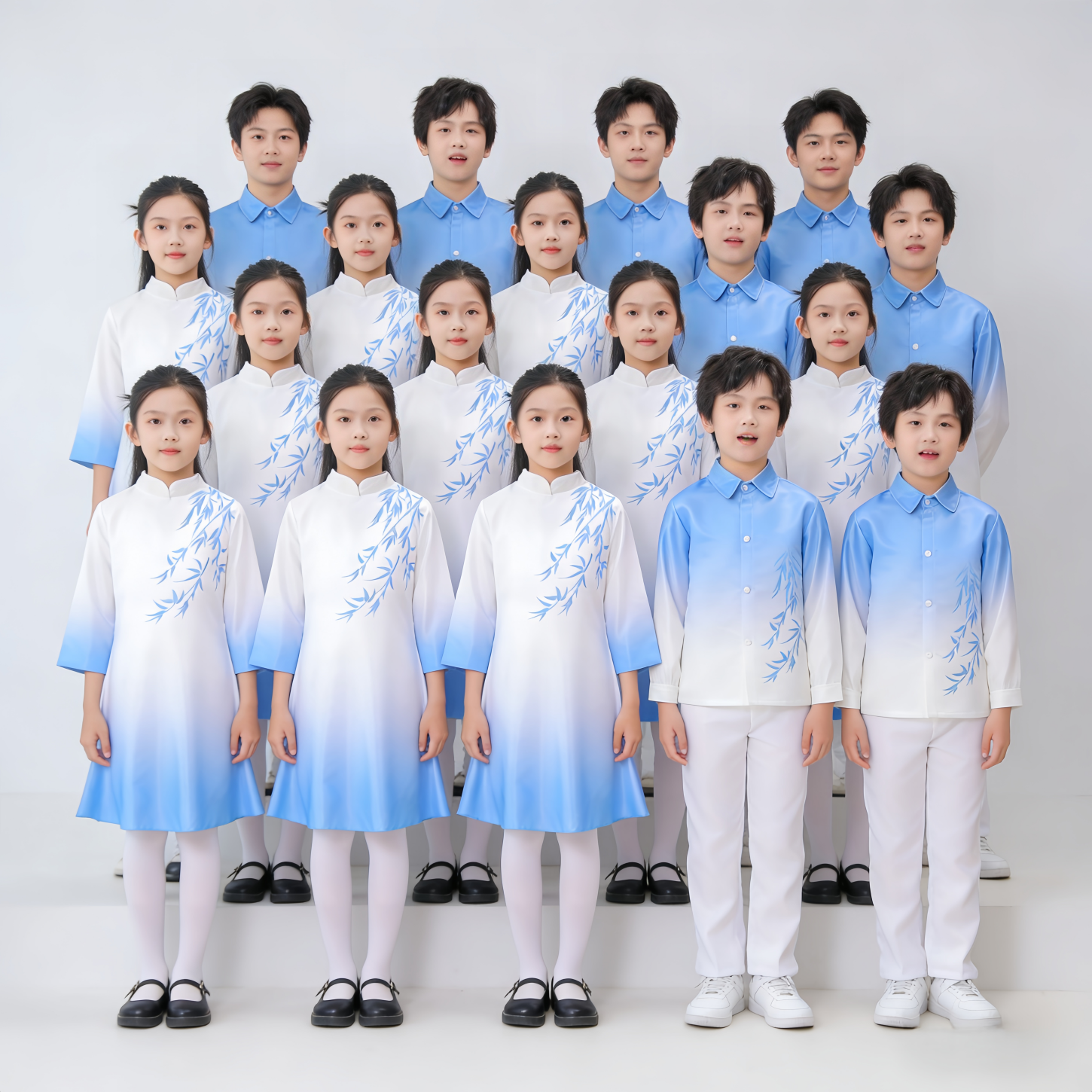 六一儿童爱国合唱演出服小学生红色诗歌朗诵比赛合唱团表演服