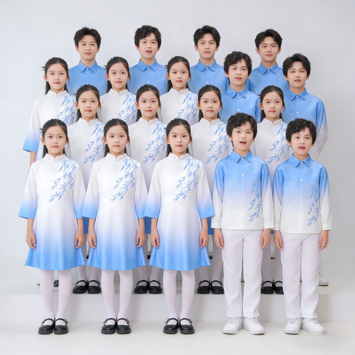 六一儿童爱国合唱演出服小学生红色诗歌朗诵比赛合唱团表演服