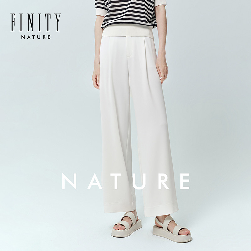 【NATURE系列】FINITY菲妮迪休闲裤2024年夏季简约直筒裤子女图片