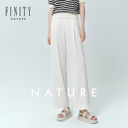 【NATURE系列】FINITY菲妮迪休闲裤2024年夏季简约直筒裤子女