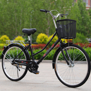 新款自行车女26寸24轻便代步单男普通成人学生城市淑女通勤实心