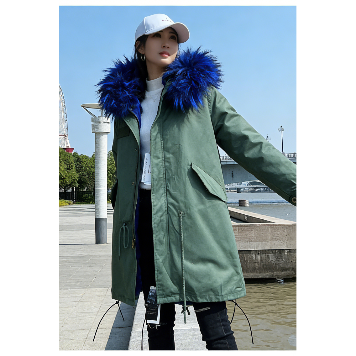 中长款加绒加厚保暖冬装外套女