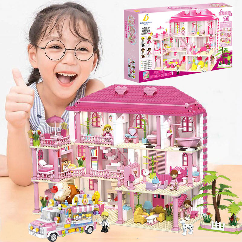 乐积木公主别墅小屋女孩子系列房子拼装梦幻城堡高益智玩具6-12岁