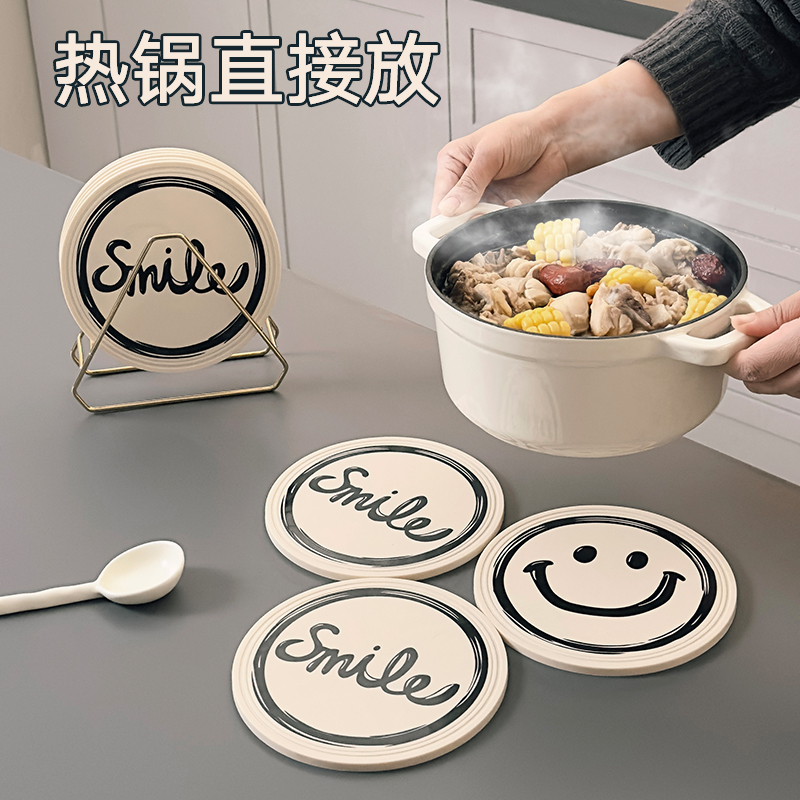 韩式ins风圆形硅胶餐垫