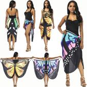 shawl irregular condole Beach belt printing skirt 沙滩防晒裙