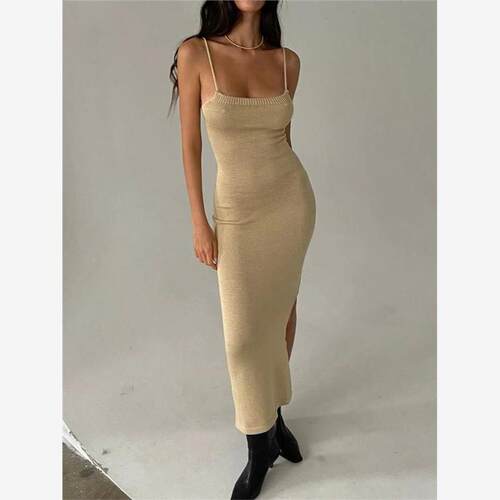 WomenSexyplitDress紧