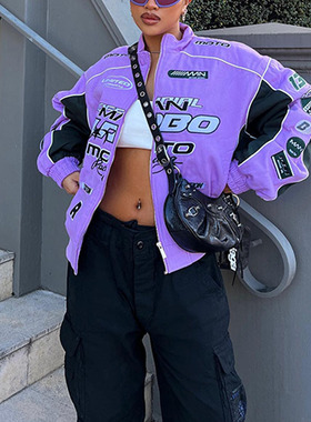 Baseball Bomber Jacket Women Jackets Streetwear Coats Letter