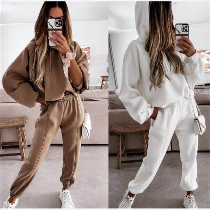 欧美运动服卫衣2件套装女 костюм  2 piece set sweatsuit