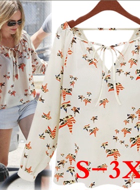 XXXL 2017summer chiffon tops ladies blouse shirts for women