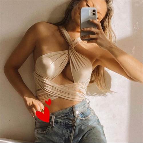 欧美抹胸背心上衣女camisole tank top майка жен топ