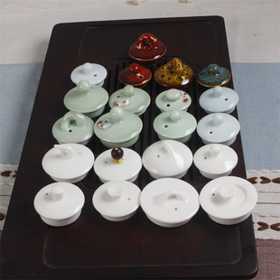 茶壶盖子单盖卖盖子大全泡茶壶盖窑变影青青瓷羊脂玉陶瓷盖配件