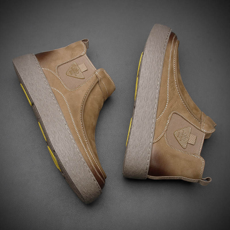 冬季新款马丁靴男款真皮靴子高帮工装鞋厚底纯牛皮复古风短筒皮靴,流行男鞋,马丁靴,淘宝优惠券,粉丝福利购,淘宝优惠卷