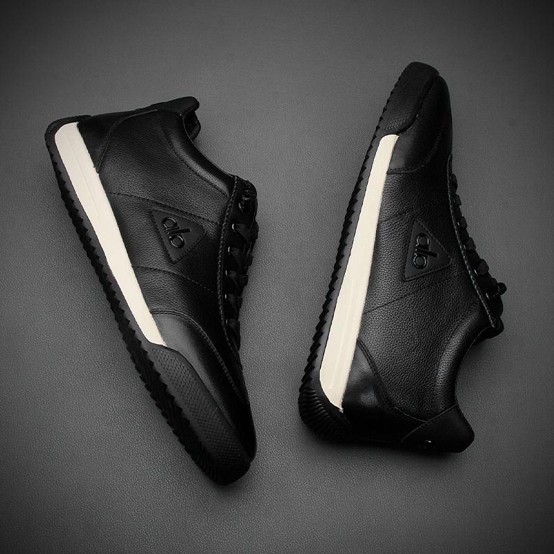 男士真皮阿甘鞋一脚蹬懒人鞋