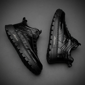 真皮加绒保暖高帮休闲皮鞋 男鞋 秋冬新款 黑色厚底轻便中帮马丁靴潮