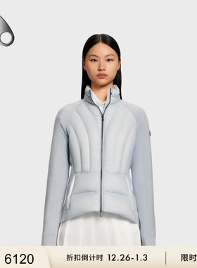 [限时9折][秋冬新品]MOOSE KNUCKLES 女士拼接立领羊毛混纺外套