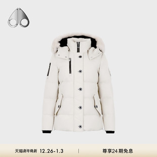 秋冬新品 JACKET MOOSE 3Q经典 女士鹅绒毛领羽绒服 KNUCKLES
