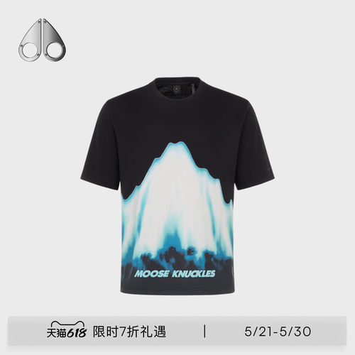 MOOSE KNUCKLES MOUNTAIN 男士印花T恤短袖