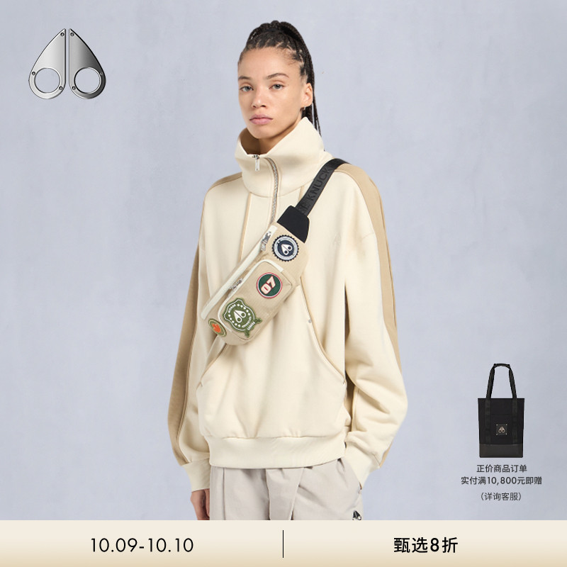 [折扣]MOOSE KNUCKLES FAIRMONT 女士拼接撞色半拉链卫衣