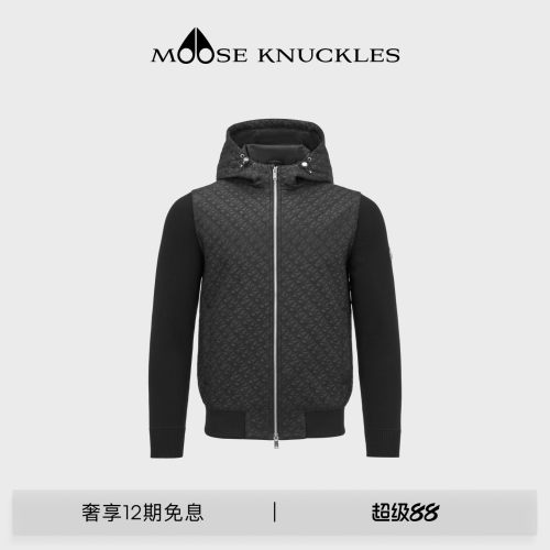 MOOSE KNUCKLES 男士立领连帽拼接夹克外套