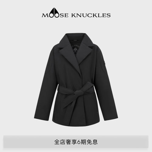 MOOSE KNUCKLES女士翻领轻羽绒鹅绒风衣外套