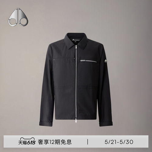 [早春新品]MOOSE KNUCKLES 男士轻薄防晒翻领小剪刀夹克外套