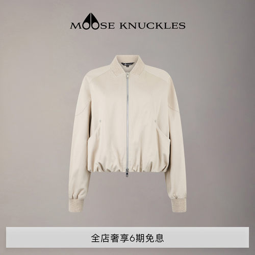 [早春新品]MOOSE KNUCKLES 女士休闲棒球领短款夹克外套