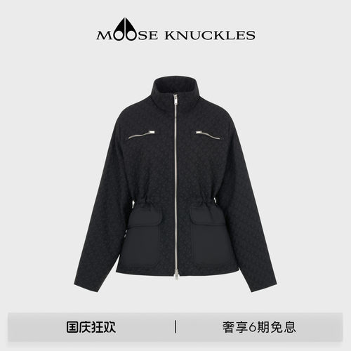 MOOSE KNUCKLES 女士经典LOGO收腰立领抽绳小剪刀休闲外套