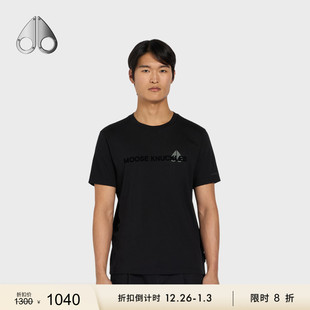 限时8折 圆领双LOGO棉质短袖 MOOSE CONWAY男士 T恤 KNUCKLES