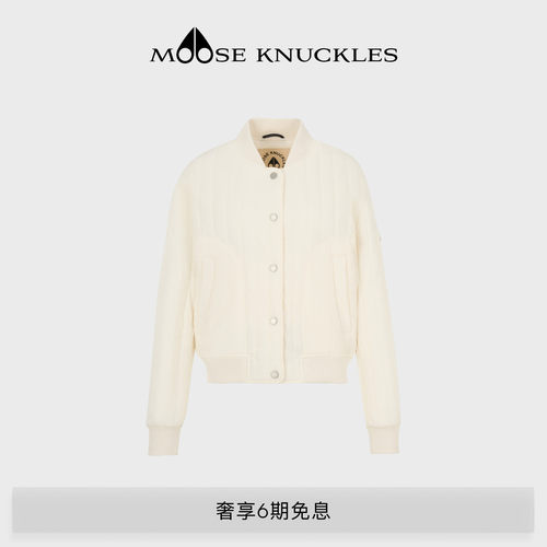 MOOSE KNUCKLES 女士FAIRHAVEN简约竖纹绗缝小剪刀夹克外套