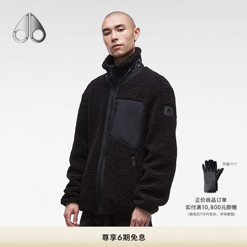 MOOSE KNUCKLES 男士户外毛绒拉链夹克保暖外套