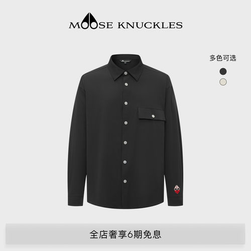 [七夕限定][早秋新品]MOOSE KNUCKLES 中性经典LOGO小剪刀衬衫