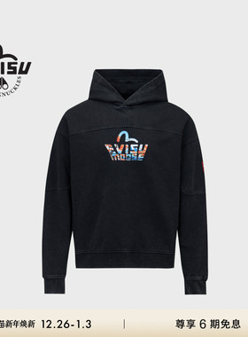 [秋冬新品]MOOSE KNUCKLES X EVISU联名男女同款刺绣宽松卫衣