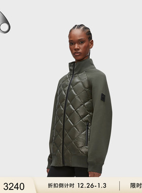 [限时6折]MOOSE KNUCKLES 女士立领拼接小剪刀羽绒服飞行员夹克