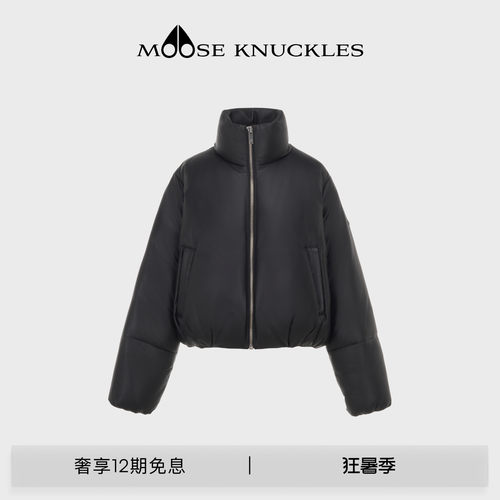 MOOSE KNUCKLES PUFFER 女士鹅绒皮革小剪刀羽绒服