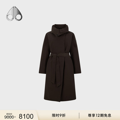 [限时9折][秋冬新品]MOOSE KNUCKLES 女士收腰轻羽绒鹅绒风衣外套