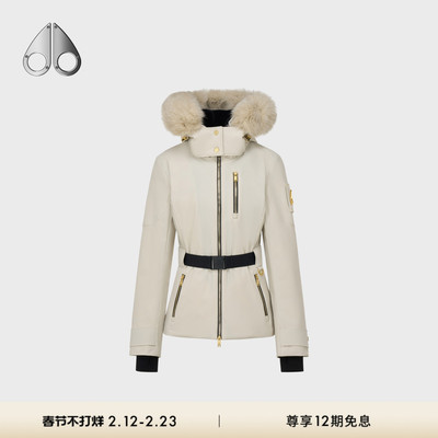 [秋冬新品]MOOSE KNUCKLES BELTED女士鹅绒滑雪服小剪刀羽绒服
