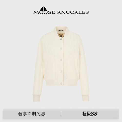 MOOSE KNUCKLES FAIRHAVEN女士简约竖纹绗缝夹克外套