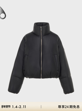 MOOSE KNUCKLES PUFFER 女士鹅绒皮革小剪刀羽绒服外套