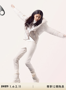 [秋冬新品]MOOSE KNUCKLES 女士抽绳收腰轻羽绒连帽外套