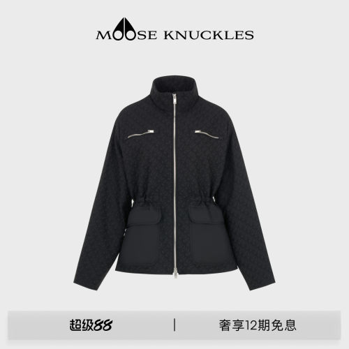 MOOSE KNUCKLES 女士经典LOGO收腰立领抽绳小剪刀休闲外套