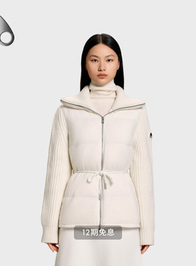 MOOSE KNUCKLES 女士拼接收腰鹅绒羽绒服