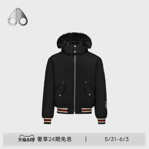 MOOSE KNUCKLES NHL联名男士连帽鸭绒小剪刀羽绒服外套
