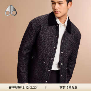 MOOSE KNUCKLES MONOGRAM QUILTED男士翻领夹克外套