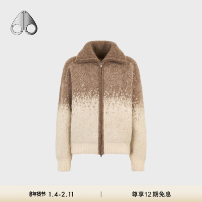 [秋冬新品]MOOSE KNUCKLES 女士羊毛混纺针织毛衣开衫