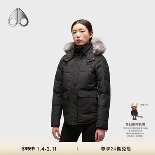 MOOSE KNUCKLES 女士ONYX狐毛领鹅绒短款小剪刀羽绒服
