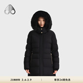 女士金标长款 KNUCKLES MOOSE 连帽鹅绒小剪刀羽绒服 秋冬新品